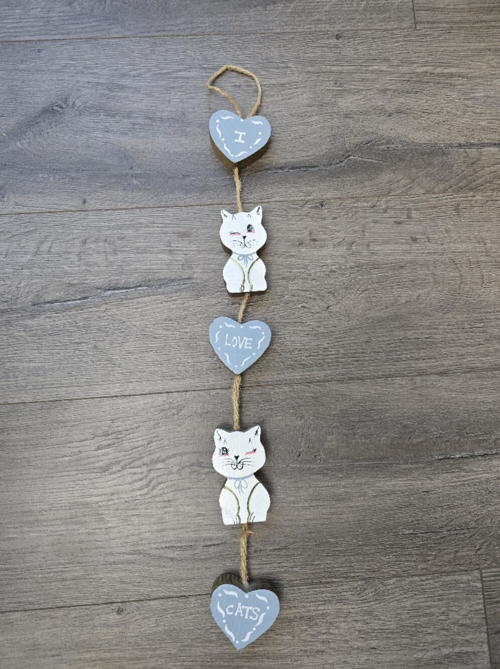Handmade "I Love Cats" wooden wall decor Farmhouse Country Chic Country Cottage